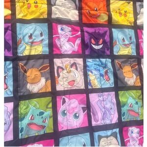 Northwest Pokemon Comforter Twin Size Kantos Favorite Black Bedspread Reversible